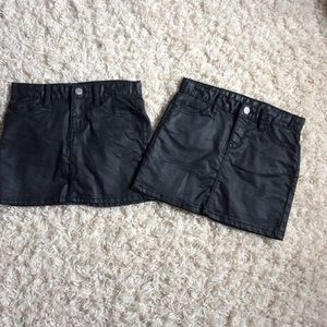 Girls Coated Denim Skirts